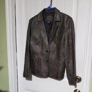 John Paul Richard Leather Blazer, size 10
